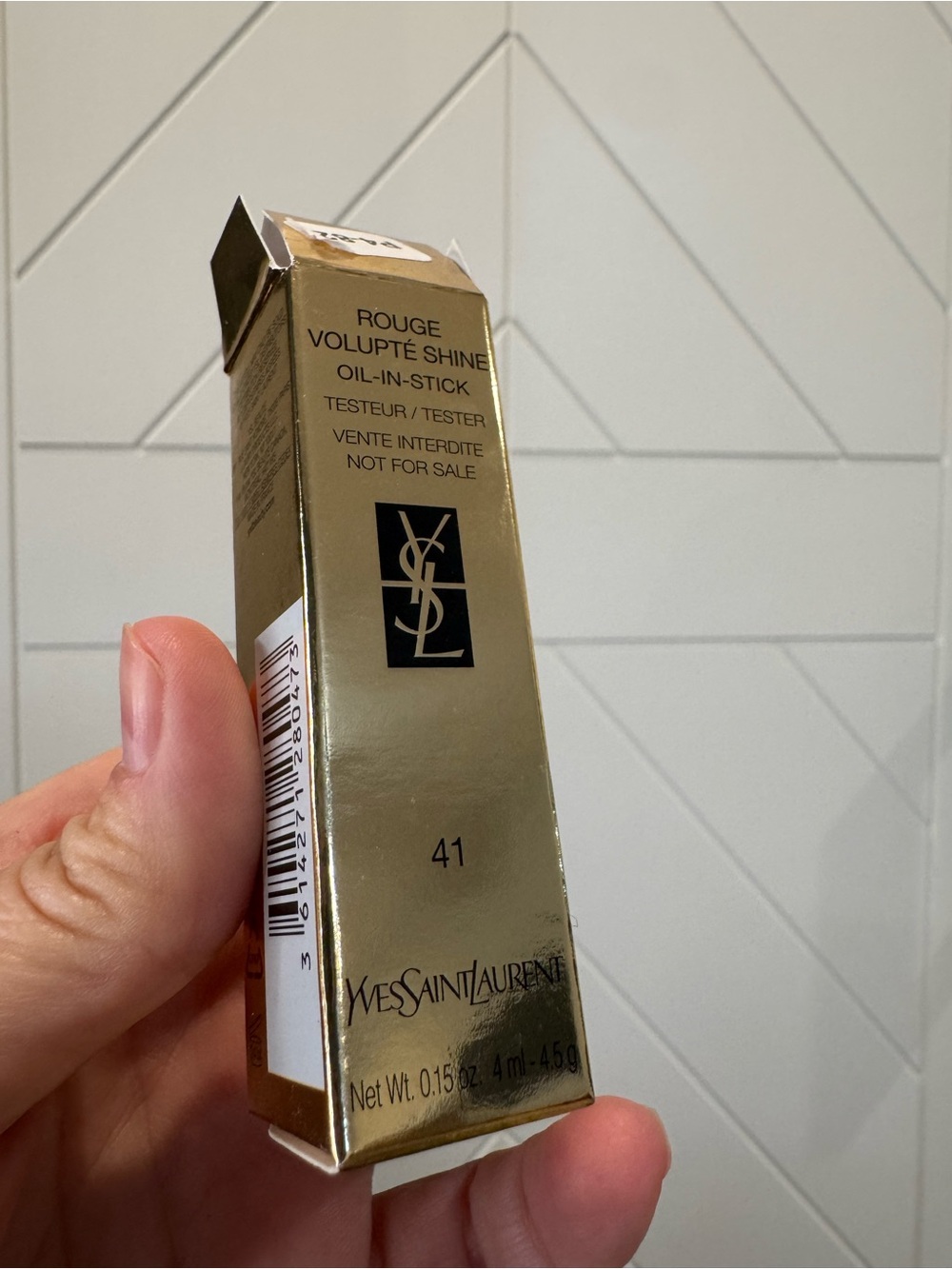 YSL Rouge Volupté Shine Oil-In-Stick Lipstick #41 Tester 4.5g New Unused